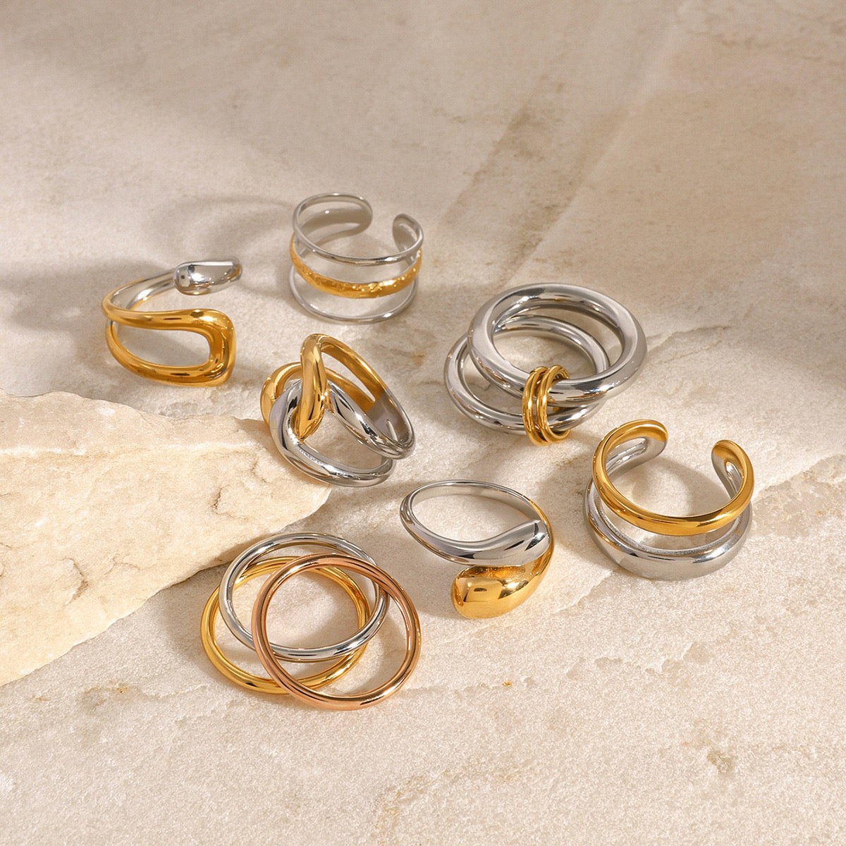 Two Tone Ring Collection